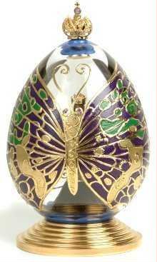 Mardi Gras Egg by Theo Faberge, the inspiration for Theo's Mardi Gras Egg comes from the butterfly featured one hundred years ago on the Lady's Admit Card.