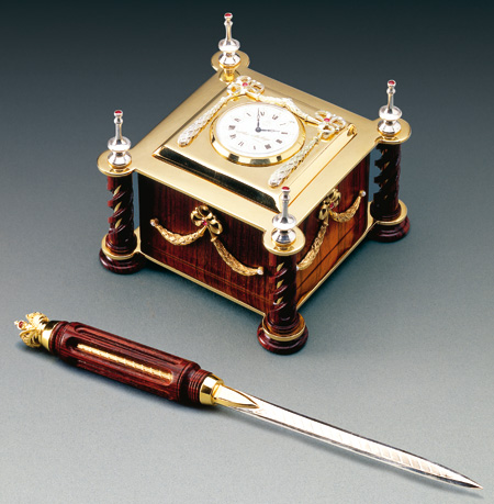 Desk Clock  by Theo Faberge
