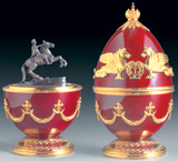 Peter the Great Egg by Theo Faberge. Open
