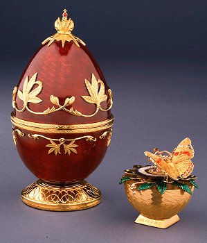 Red Admiral Egg by Theo Faberge
