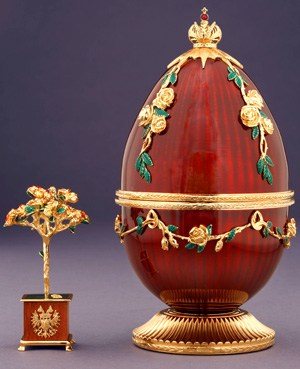 Red Rose Egg by Theo Faberge